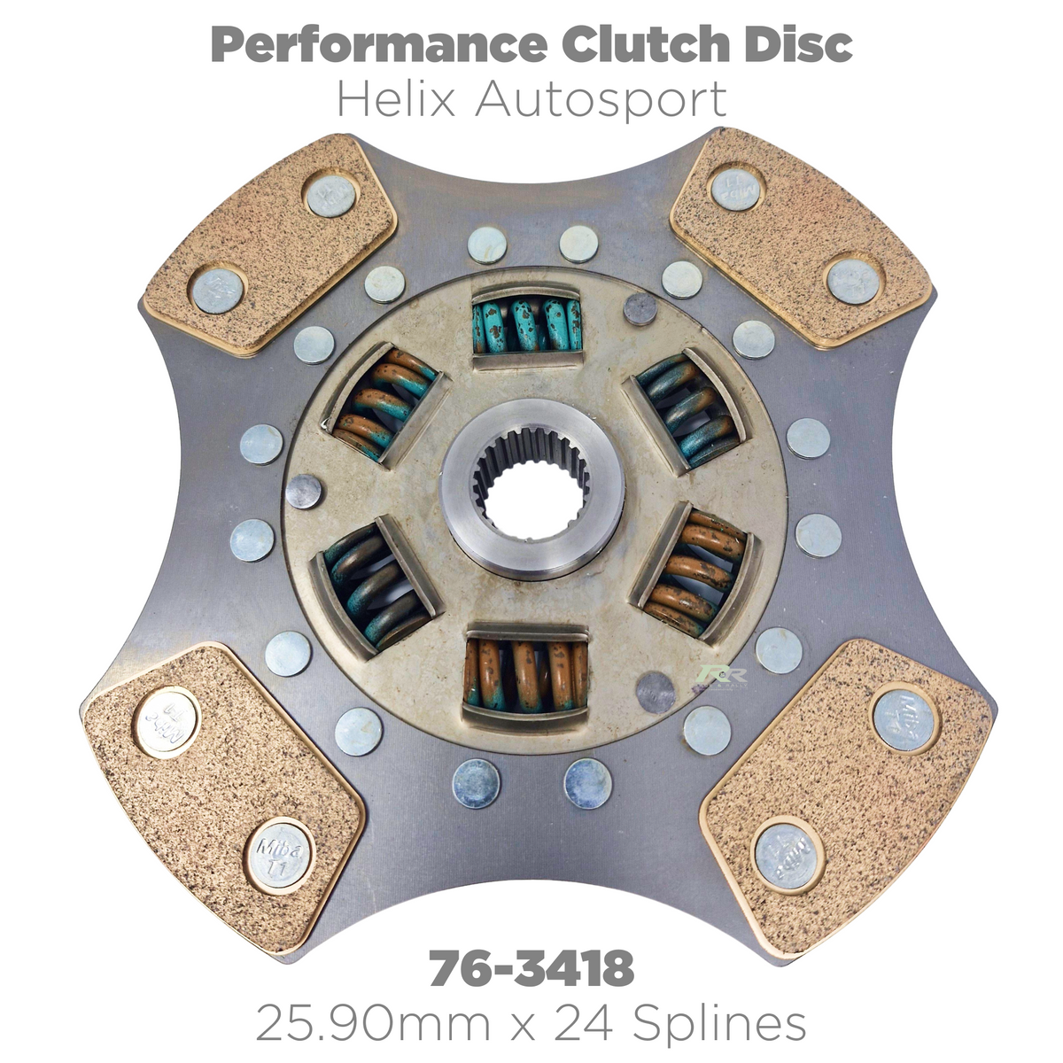 Helix Autosport 76-Series riveted cerametallic sprung hub clutch disc 76-3418