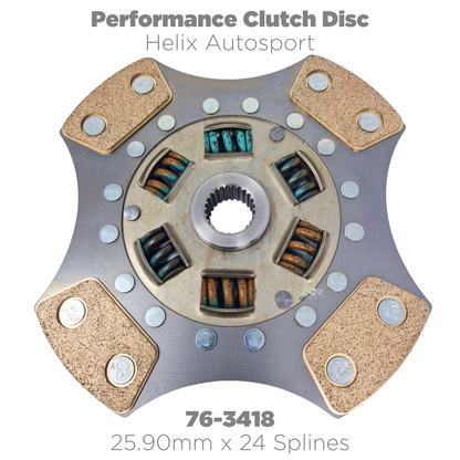 Helix Autosport 76-Series riveted cerametallic sprung hub clutch disc 76-3418
