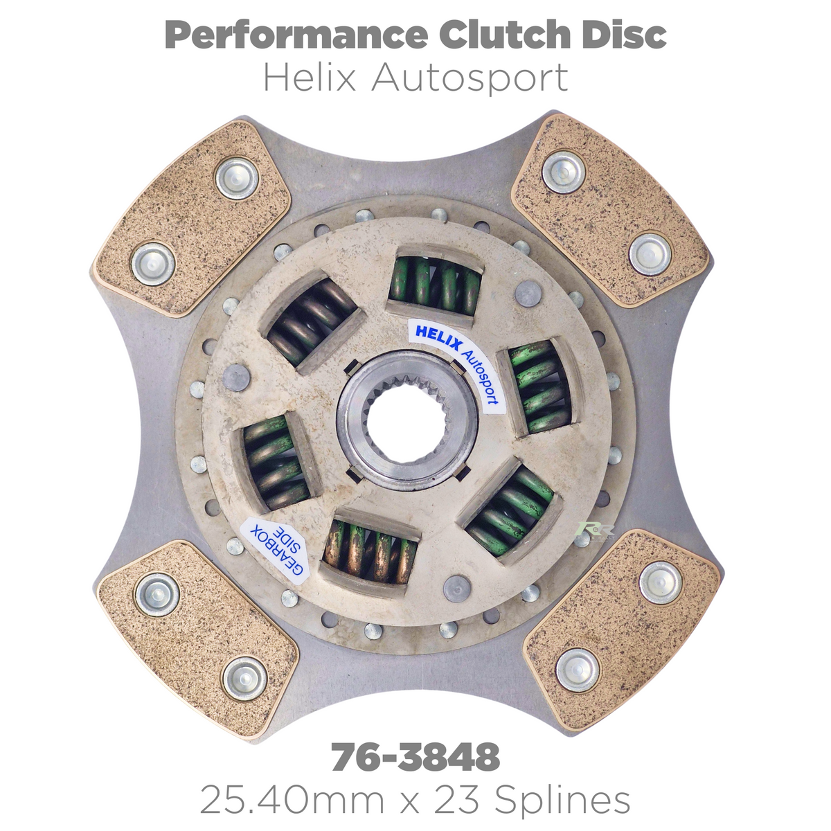 Helix Autosport 76-Series riveted cerametallic sprung hub clutch disc 76-3848