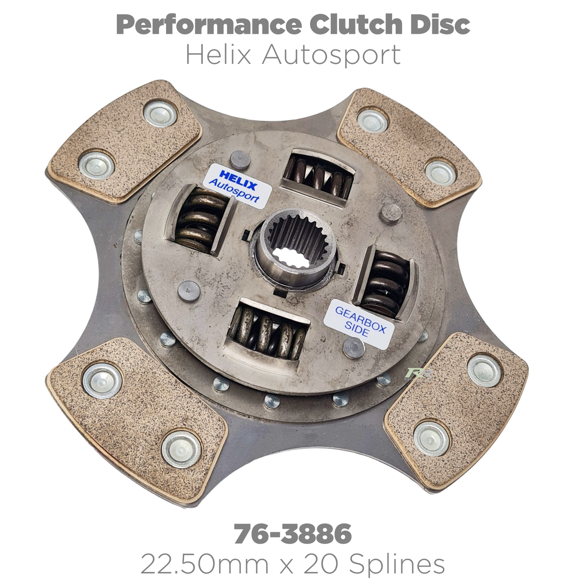 Helix Autosport 76-Series riveted cerametallic sprung hub performance clutch disc