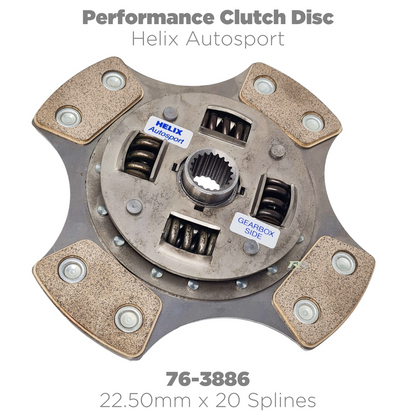 Helix Autosport 76-Series riveted cerametallic sprung hub performance clutch disc