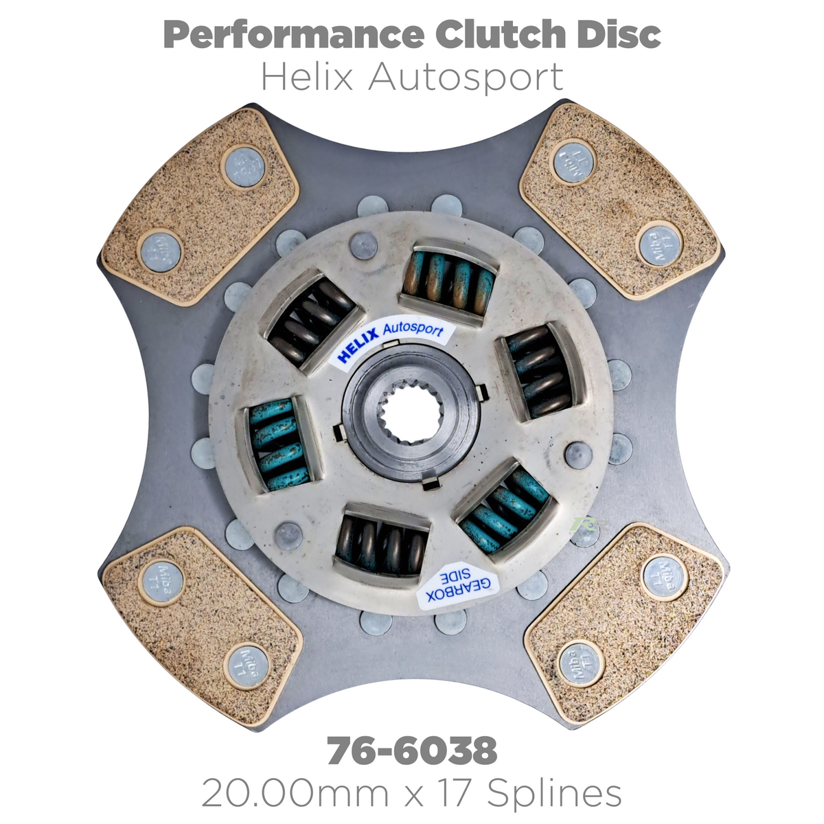 Helix Autosport 76-Series riveted cerametallic sprung hub clutch disc 76-6038
