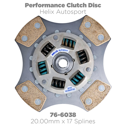 Helix Autosport 76-Series riveted cerametallic sprung hub clutch disc 76-6038