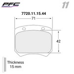 7720 Brake Pads - 11 CMPD - 15MM