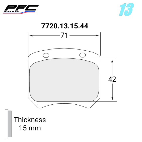 7720 Brake Pads - 13 CMPD - 15MM