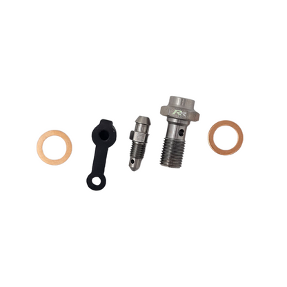 Single Banjo Bolt with Bleed Nipple - UNF - Race and Rally