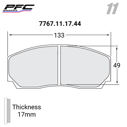 7767 Brake Pads - Race and Rally