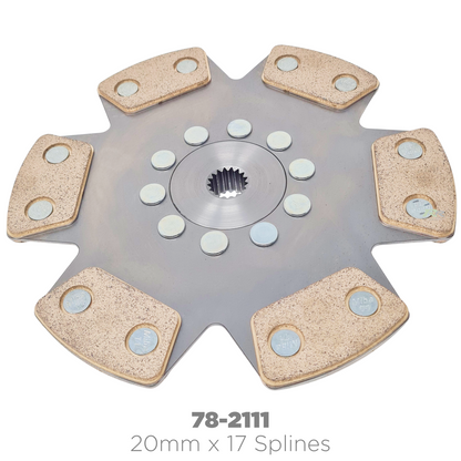 78-2100 - 6 Paddle Riveted Cerametallic Single Plate Clutch (Ø215mm x 8.40mm)