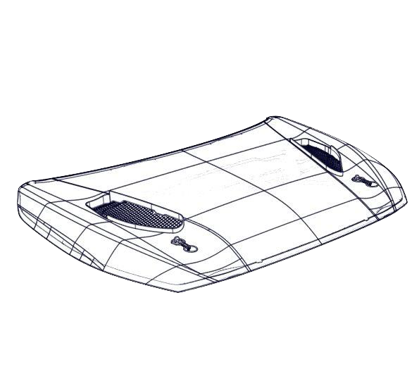 208 Rally 4 Bonnet - pre cut