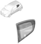 Rear left quarter glsss