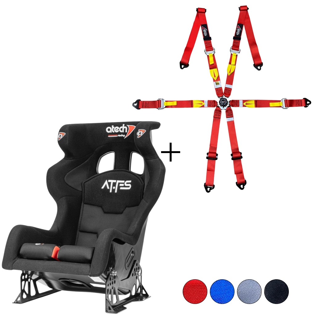 Atech AT-FS Racing Seat & Harness Bundle