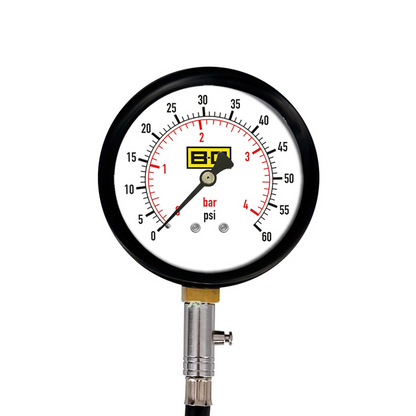 B-G Racing - 4.0" Tyre Pressure Gauge - 0-60 PSI / 0-4 BAR - Race and Rally