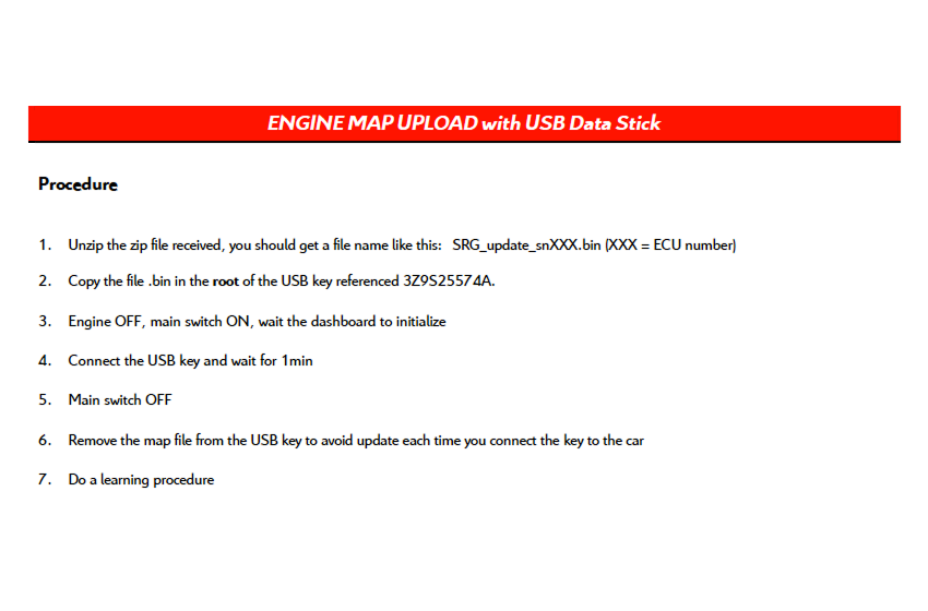 Engine Mapping Upload