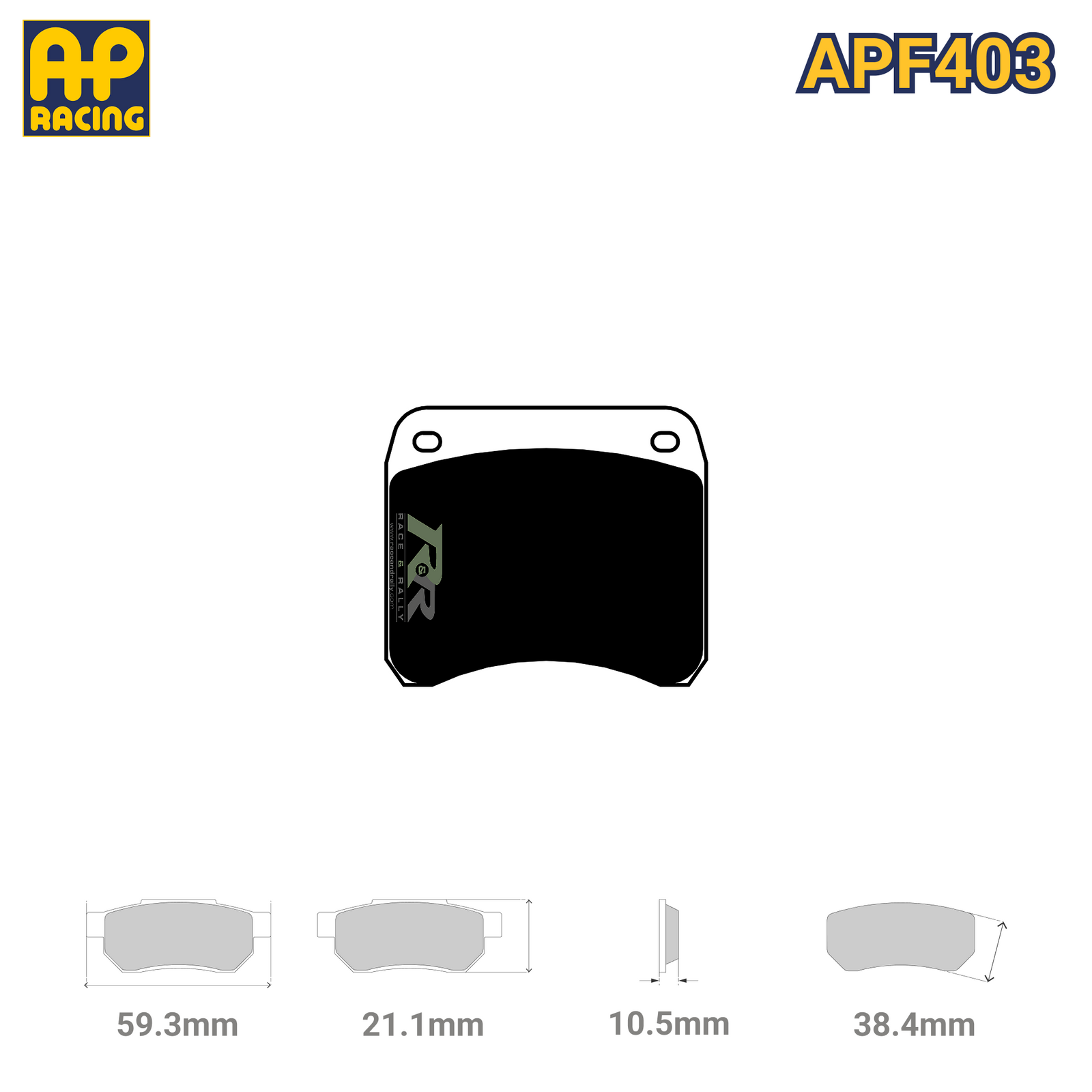 CP2195D38 Brake Pad Set - APF403 Compound