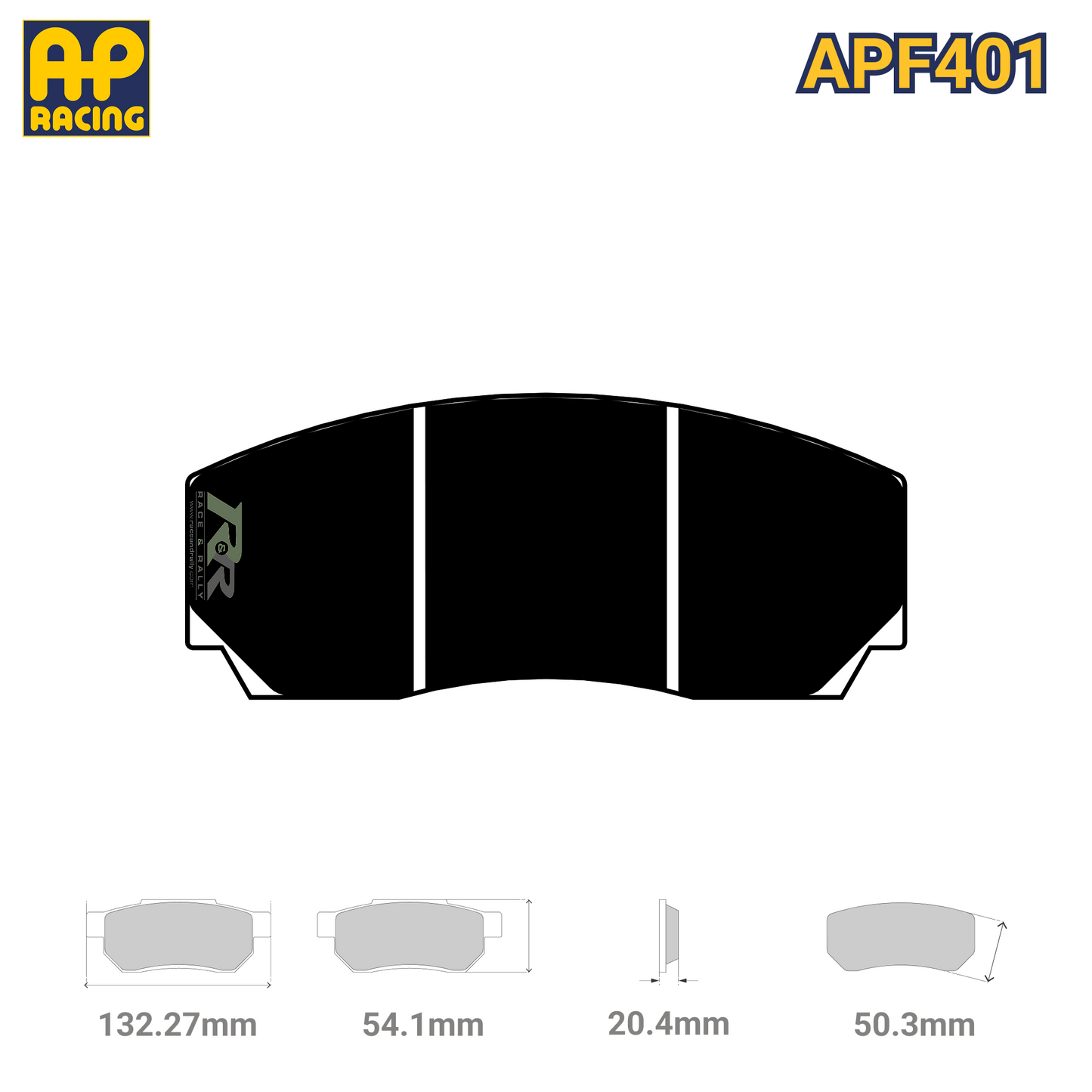 CP2279D50 Brake Pad Set - APF401 Compound - Race and Rally