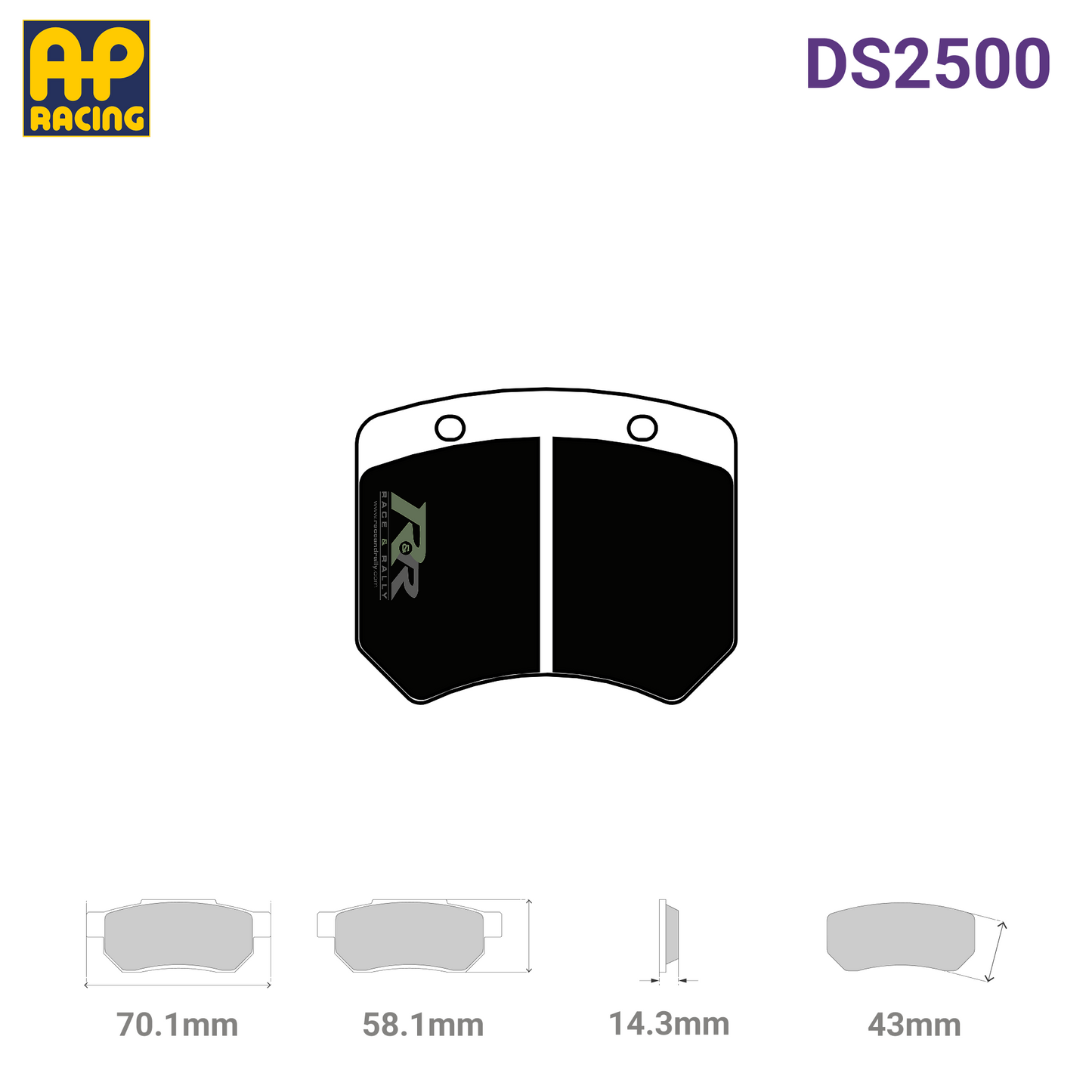 CP2399D43 Brake Pad Set - (H) DS2500 Compound - Race and Rally