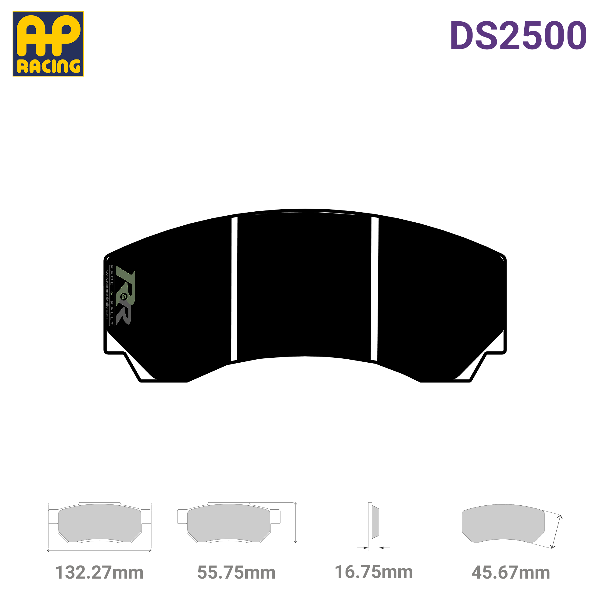 CP3215D46 Brake Pad Set - (H) DS2500 Compound - Race and Rally