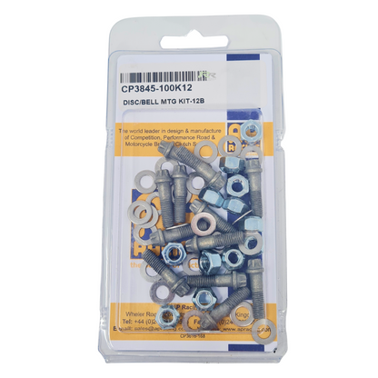 1/4" UNF E8, 6-Lobe Headed Brake Disc Mounting Bolt Kit