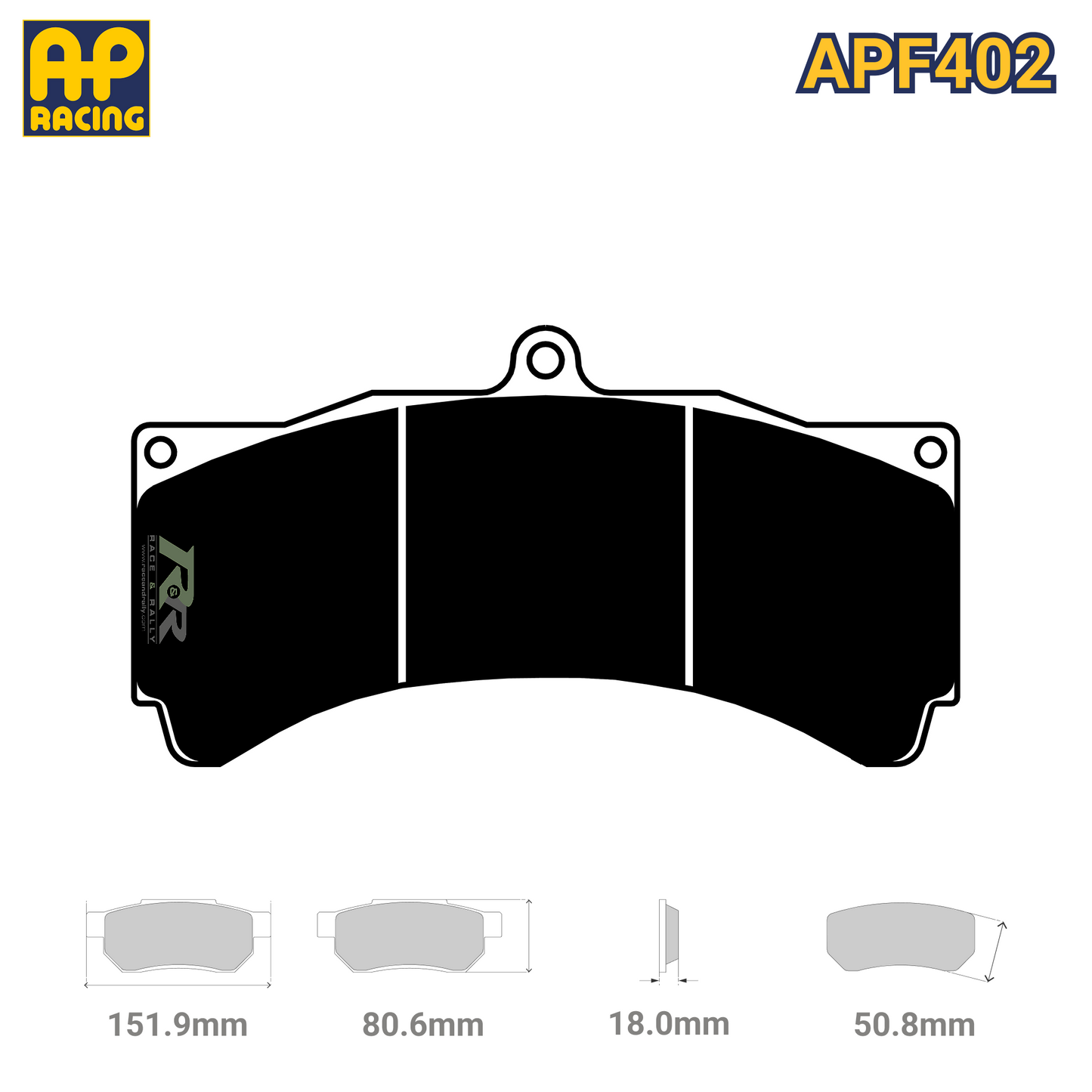 CP3894D51 Brake Pad Set - APF402 Compound - Race and Rally