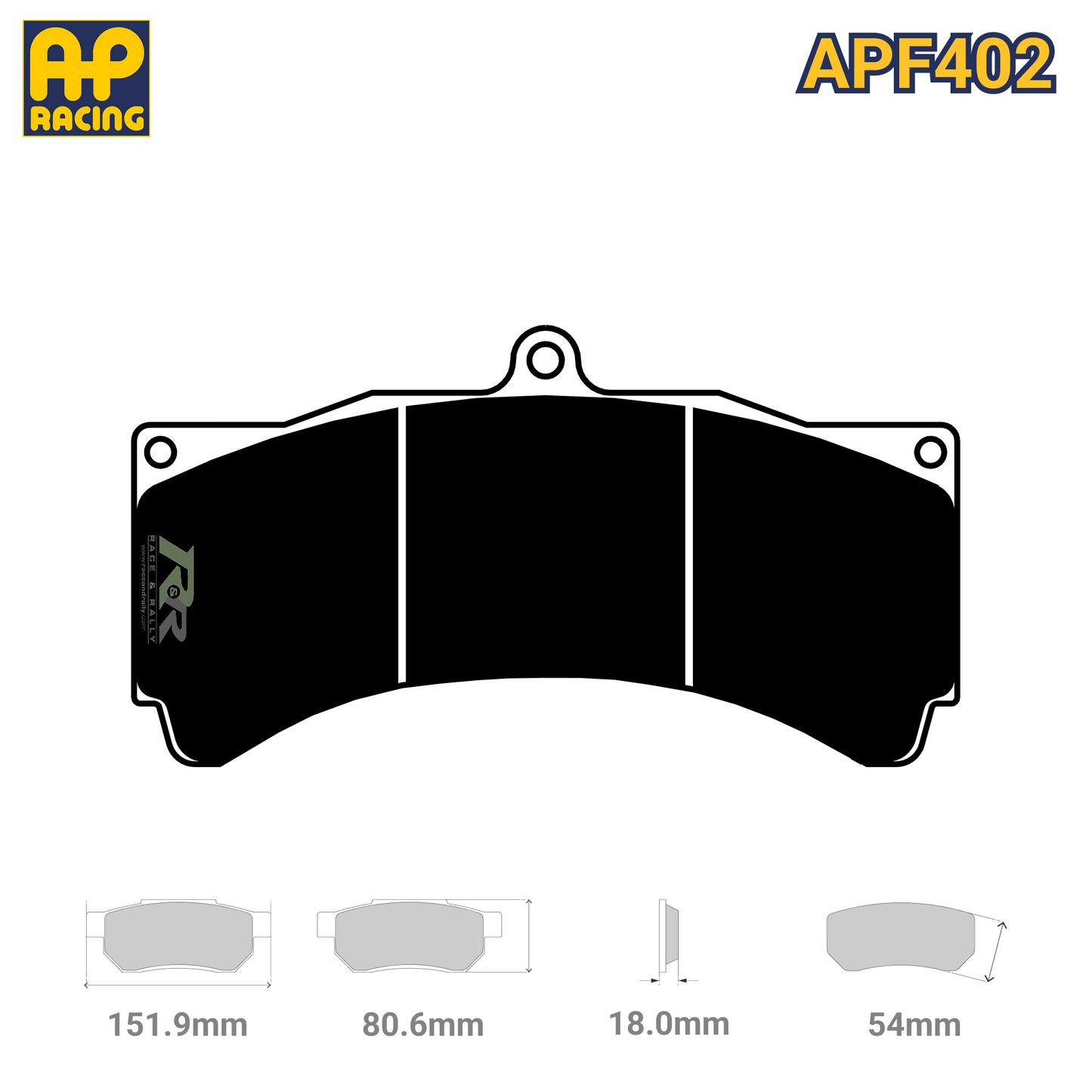 CP3894D54 Brake Pad Set - APF402 Compound - Race and Rally