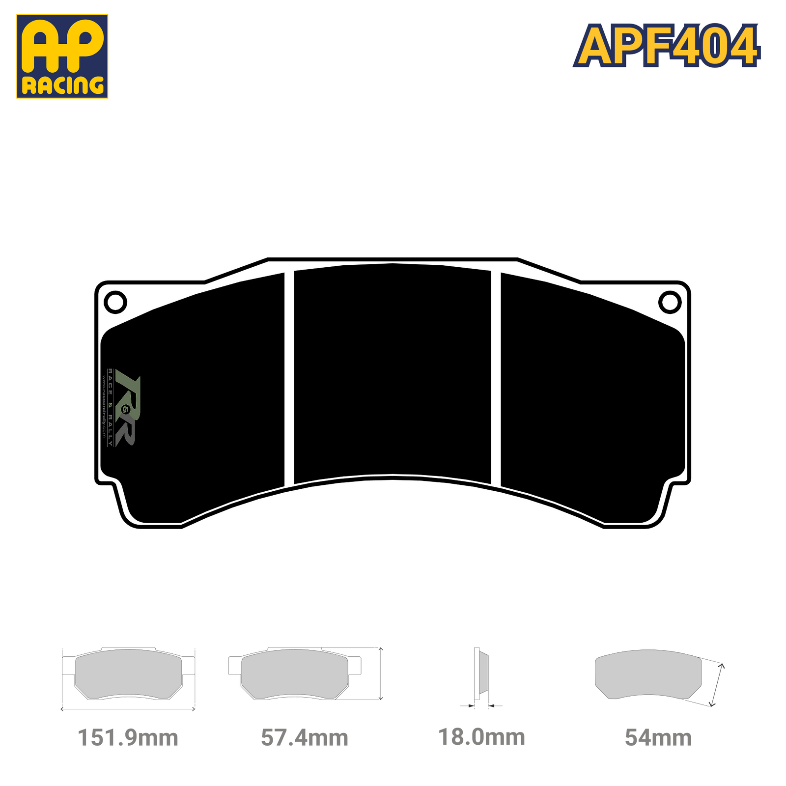 CP3905D54 Brake Pad Set - APF404 Compound - Race and Rally