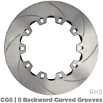 Ø300mm x 32mm Ventilated Brake Disc - 10 x 187mm PCD Slot Floating - CG8 Face - RHS