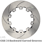 Ø300mm x 32mm Ventilated Brake Disc - 10 x 187mm PCD Slot Floating - CG8 Face - LHS