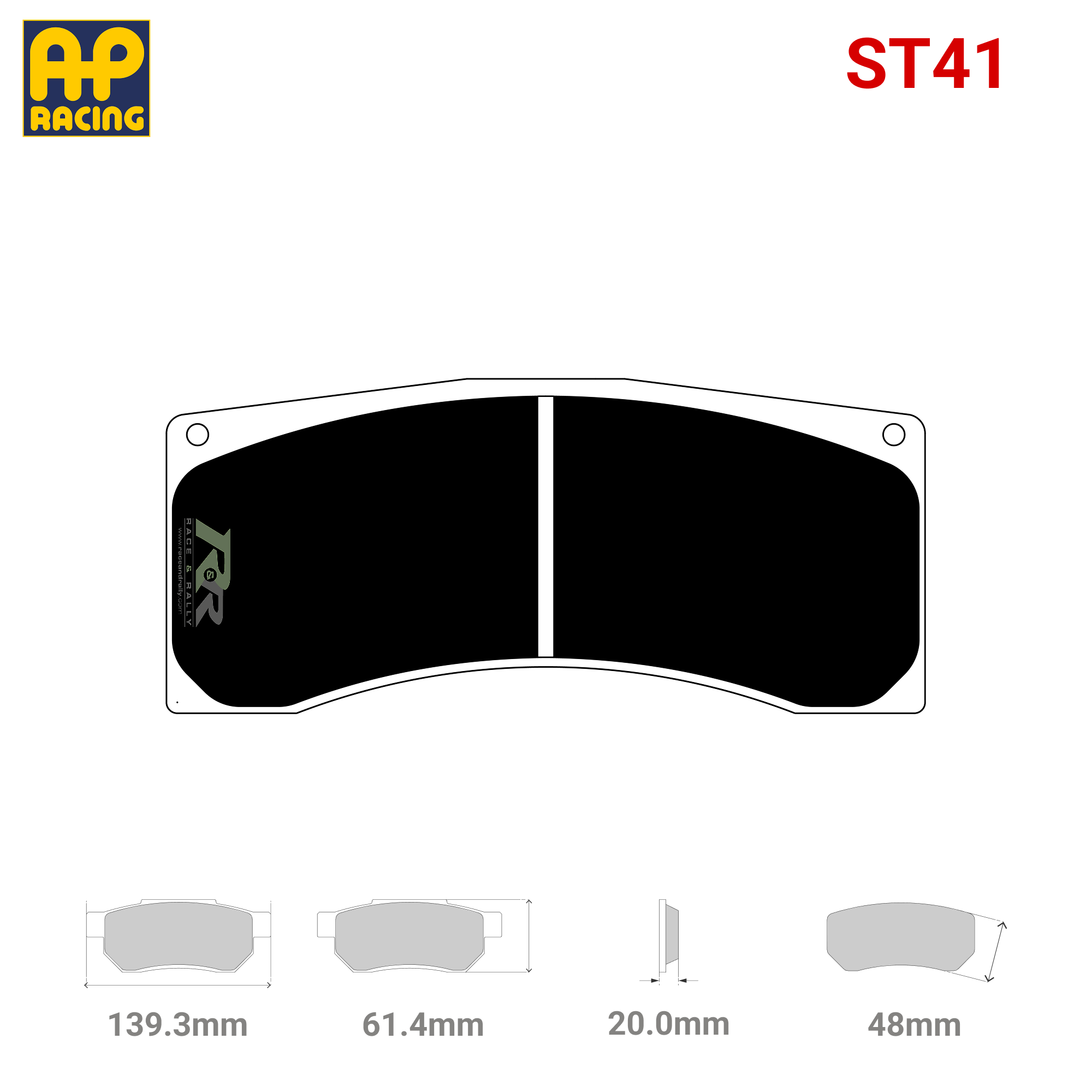 CP5788D48 Brake Pad Set - ST41 Compound - Race and Rally