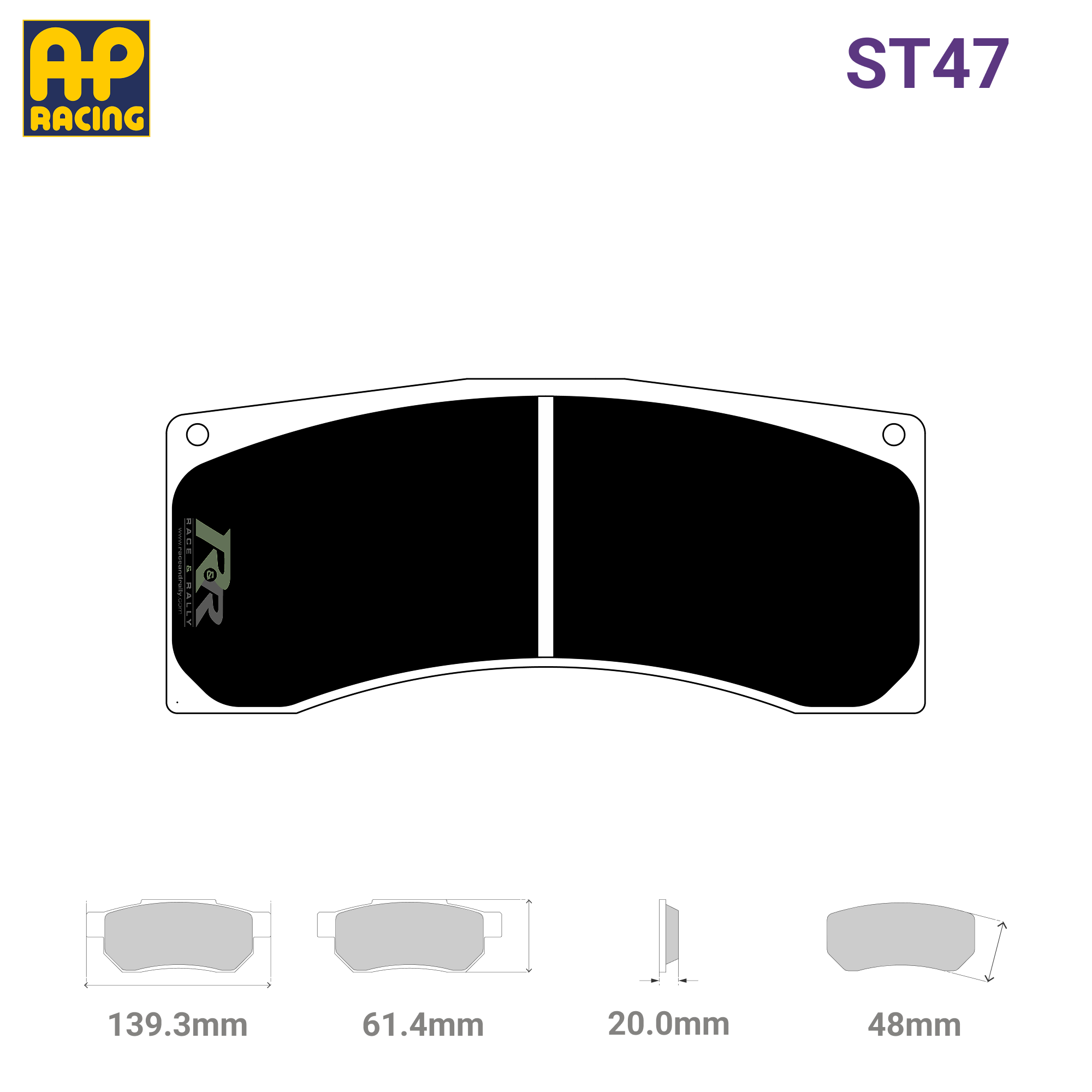 CP5788D48 Brake Pad Set - ST47 Compound - Race and Rally