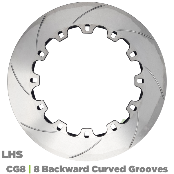 Ø355.0mm x 32mm Ventilated Brake Disc - 12 x 237.5mm PCD Slot Floating - CG8 Face - LHS - Race and Rally