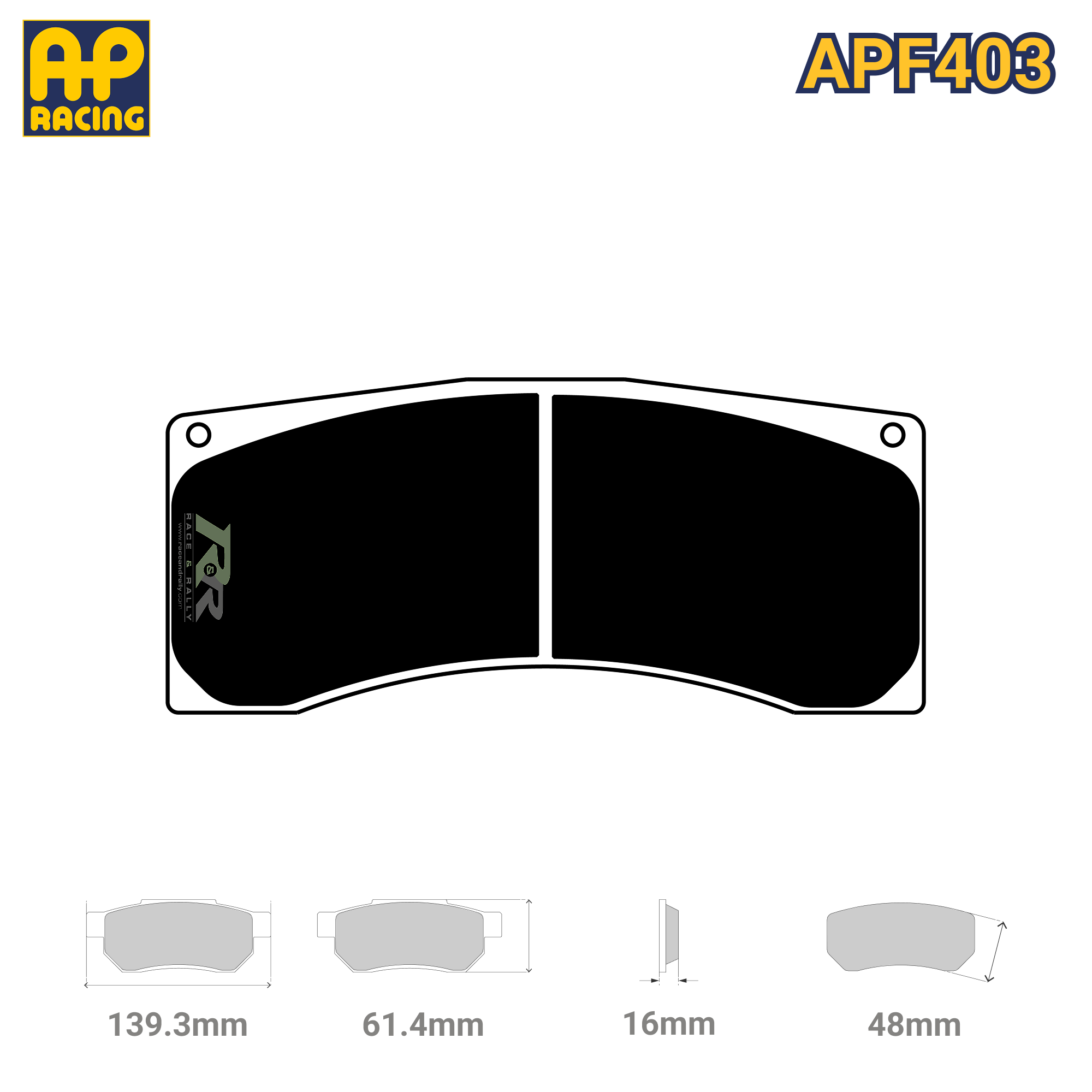 CP6820D48 Brake Pad Set - APF403 Compound - Race and Rally