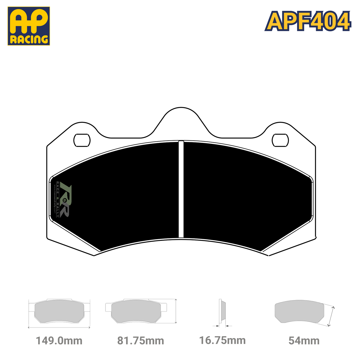 CP7040D54 Brake Pad Set - APF404 Compound - Race and Rally