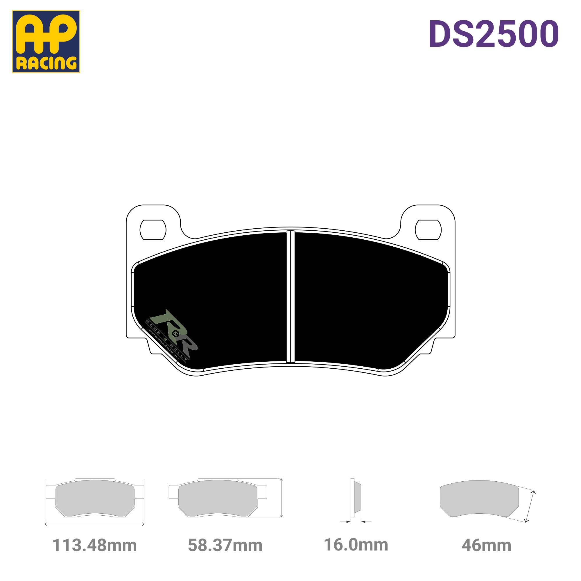 CP7600D46 Brake Pad Set - (H) DS2500 Compound - Race and Rally