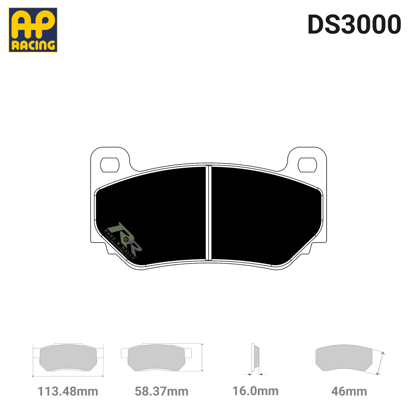 CP7600D46 Brake Pad Set - (R) DS3000 Compound - Race and Rally