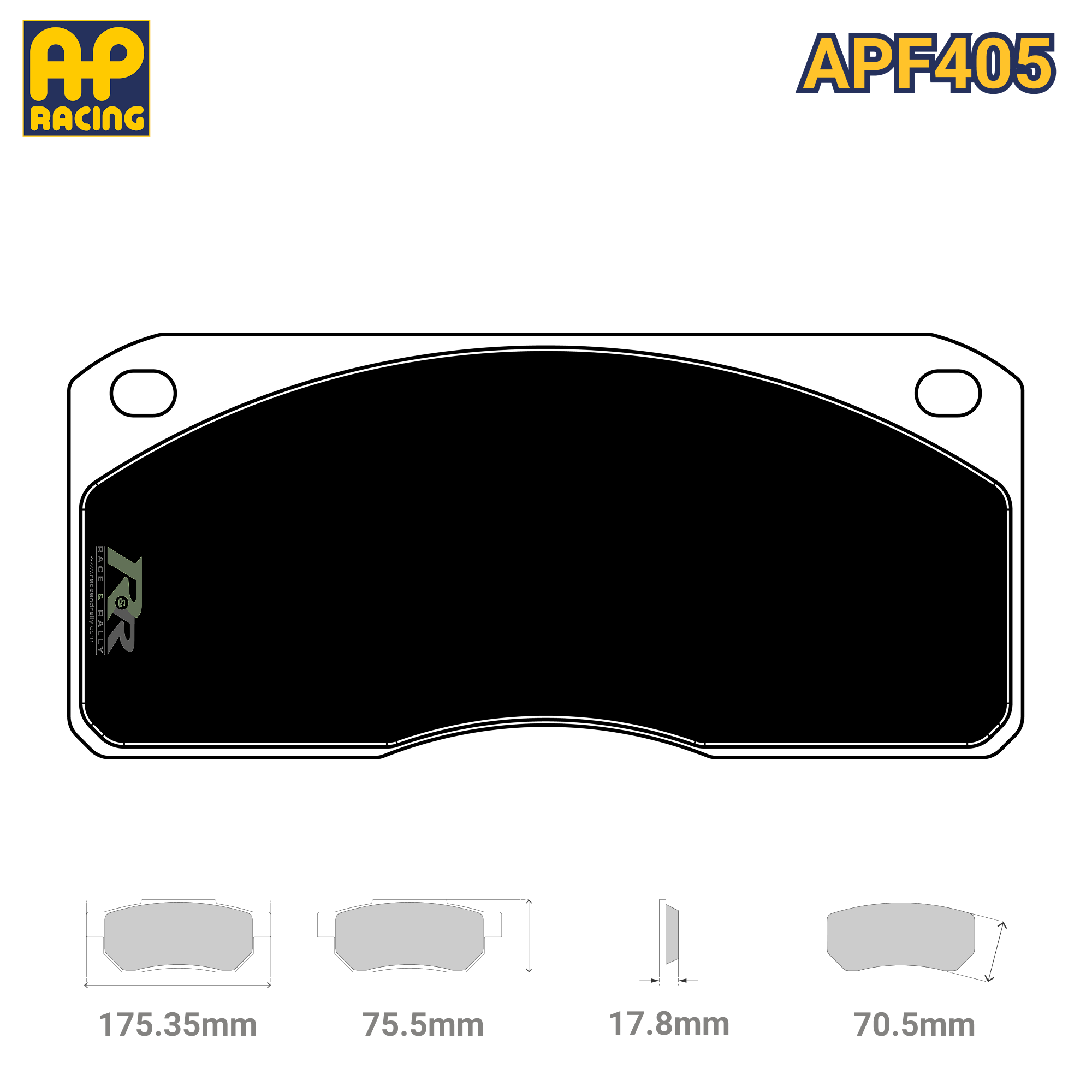 CP8310D70 Brake Pad Set - APF405 Compound - Race and Rally