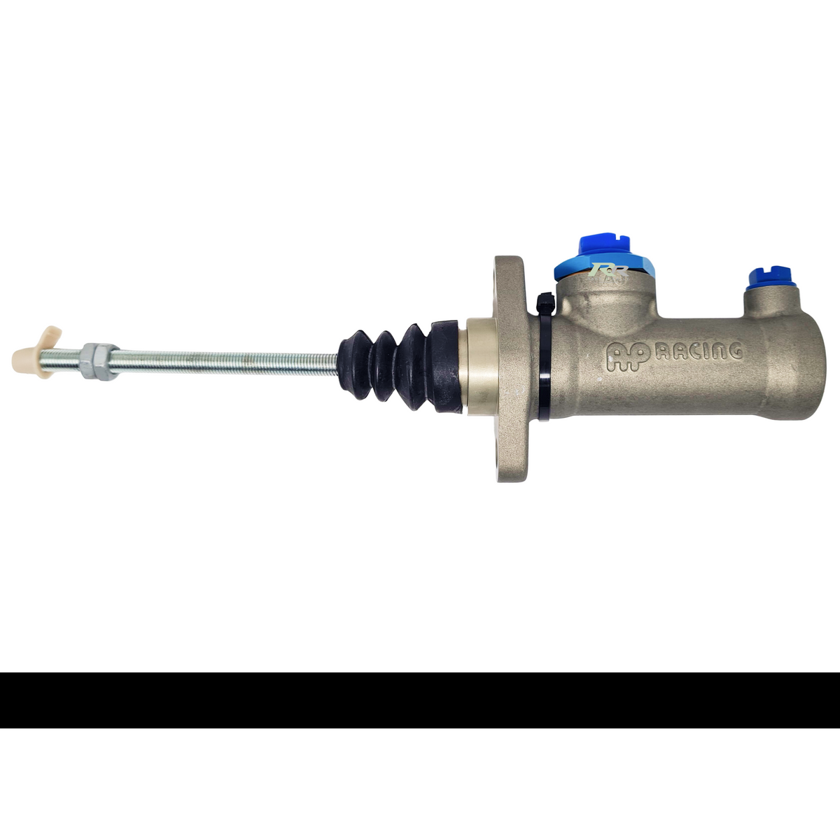 AP Racing CP9093 flange mounted master cylinder with center valve configuration, showcasing durable metal construction and mounting details.