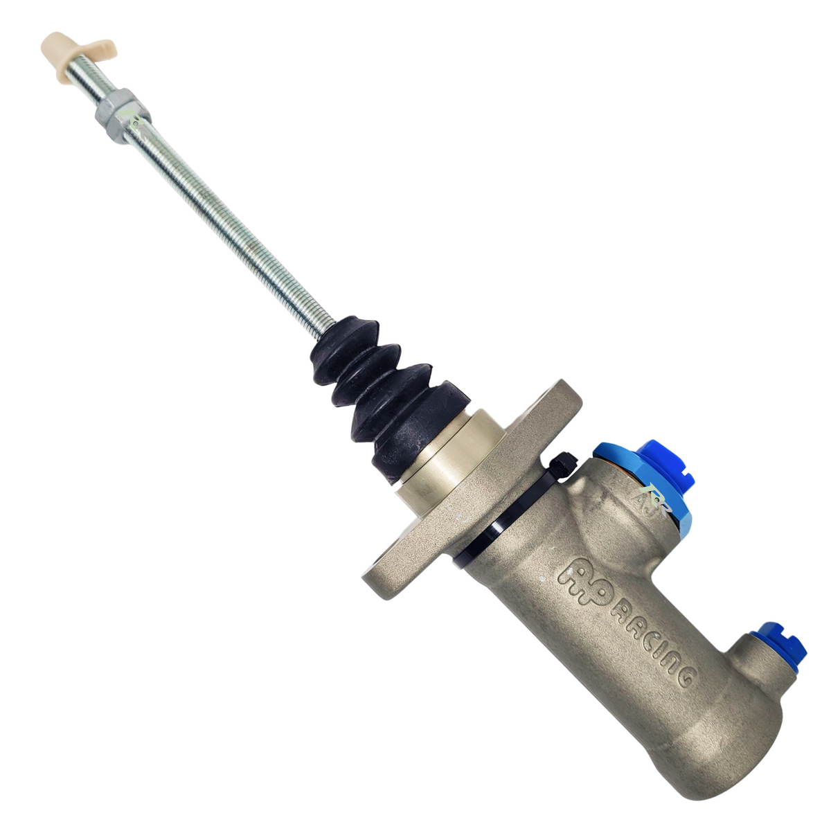 AP Racing CP9093 flange-mounted master cylinder with center valve configuration, shown with mounting flange and control components.