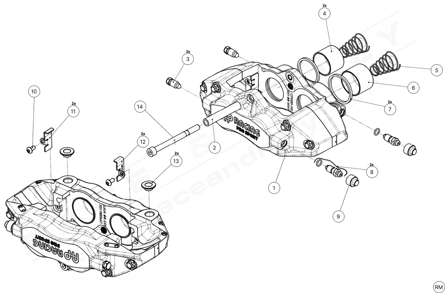 CP9230 - 4 Piston ProSport Caliper