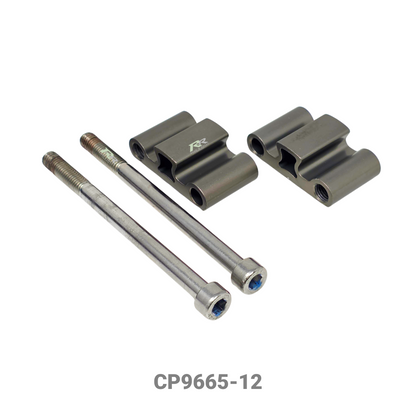 AP Racing brake caliper pad retainer, model CP9665-12, showing the durable metal part used to secure brake pads in place.