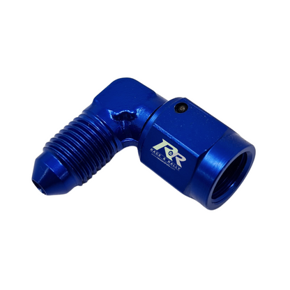 90° forged male to female swivel adaptor - JIC - Race and Rally