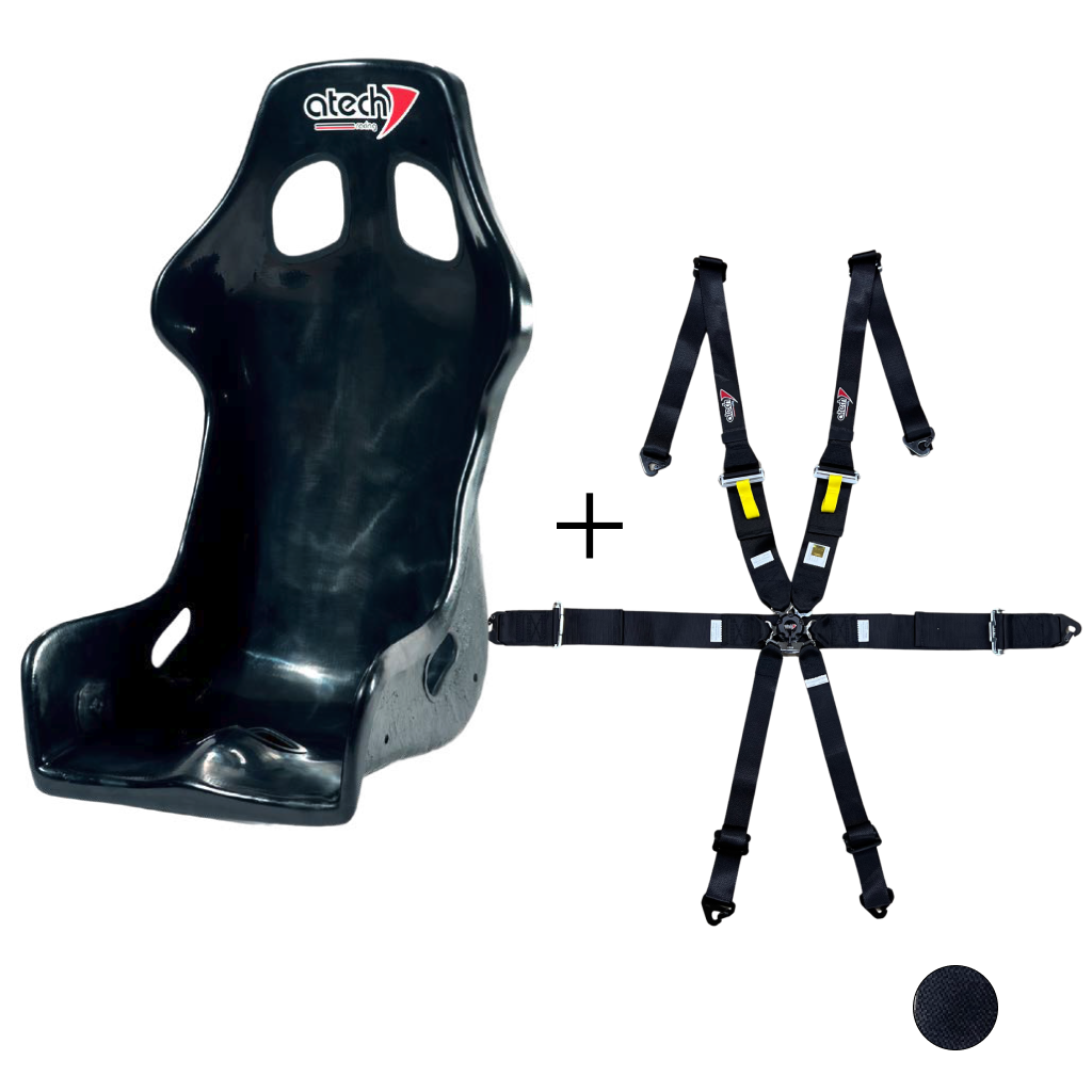 Atech Cross Racing Seat & Harness Bundle