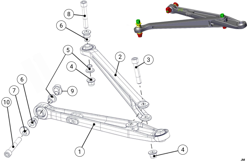 E12 - Front Wishbone - Race and Rally