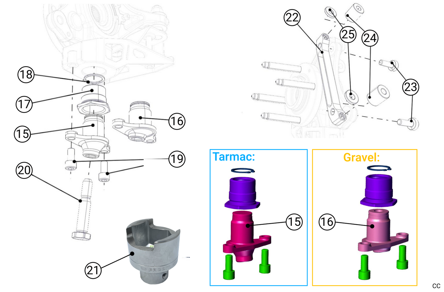 E13 - Front Upright - Race and Rally