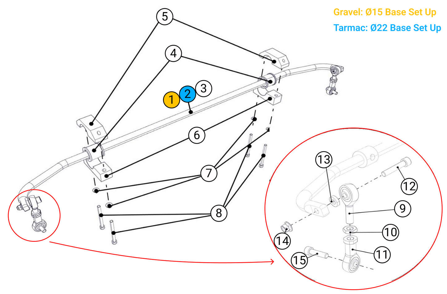E15 - Front Anti-Roll Bar - Race and Rally