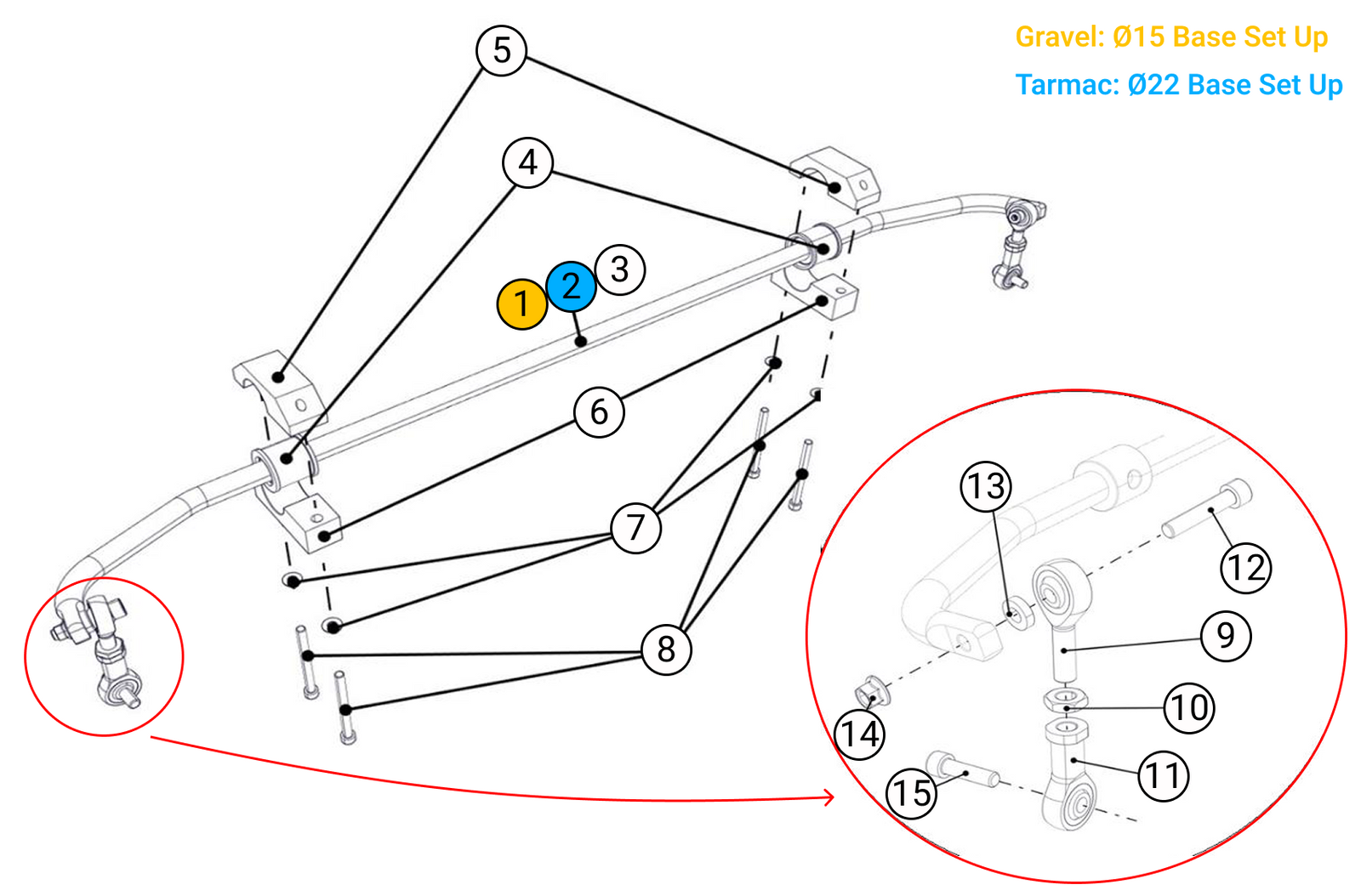 E15 - Front Anti-Roll Bar - Race and Rally