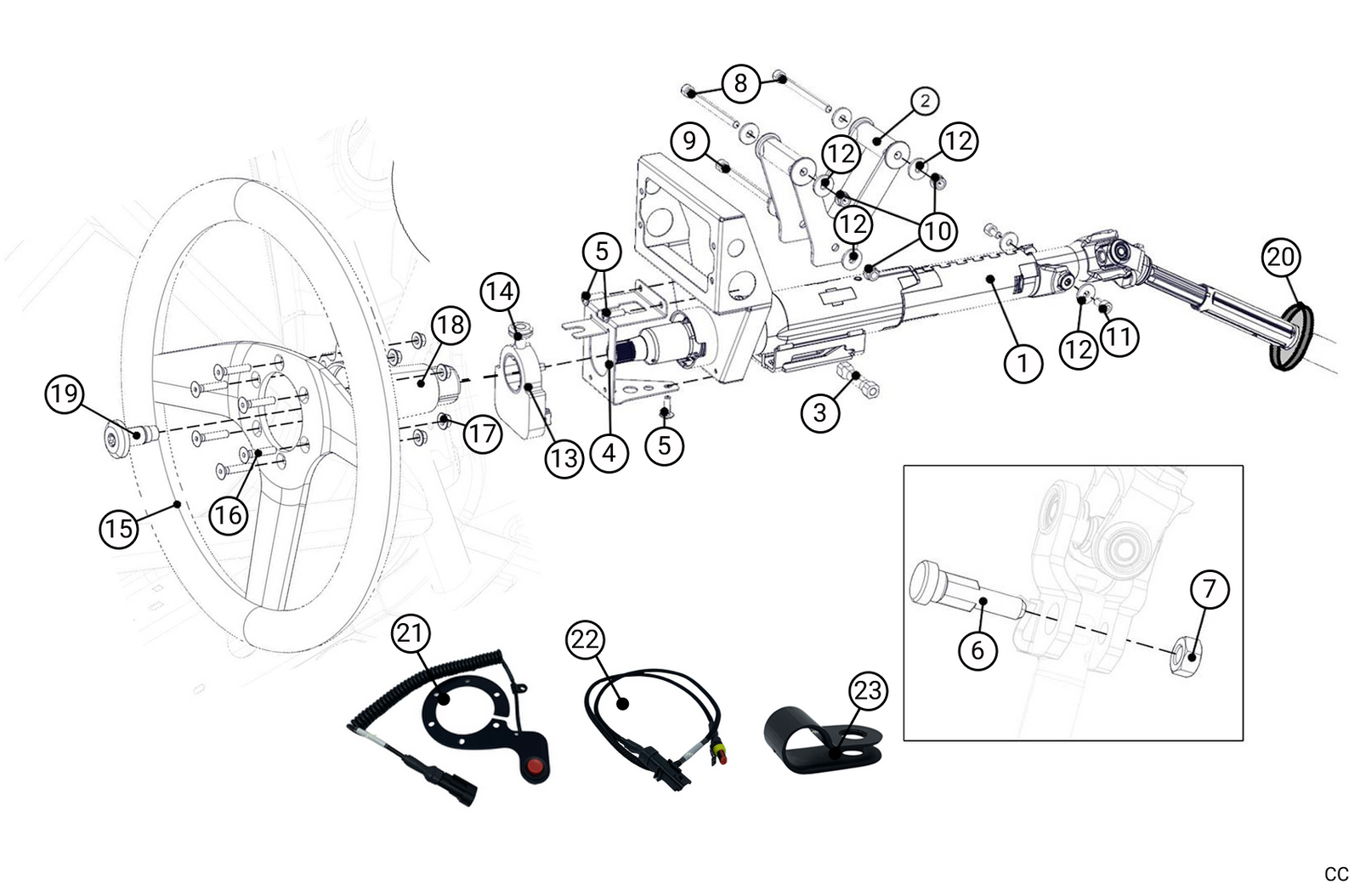E45 - Steering Column - Race and Rally