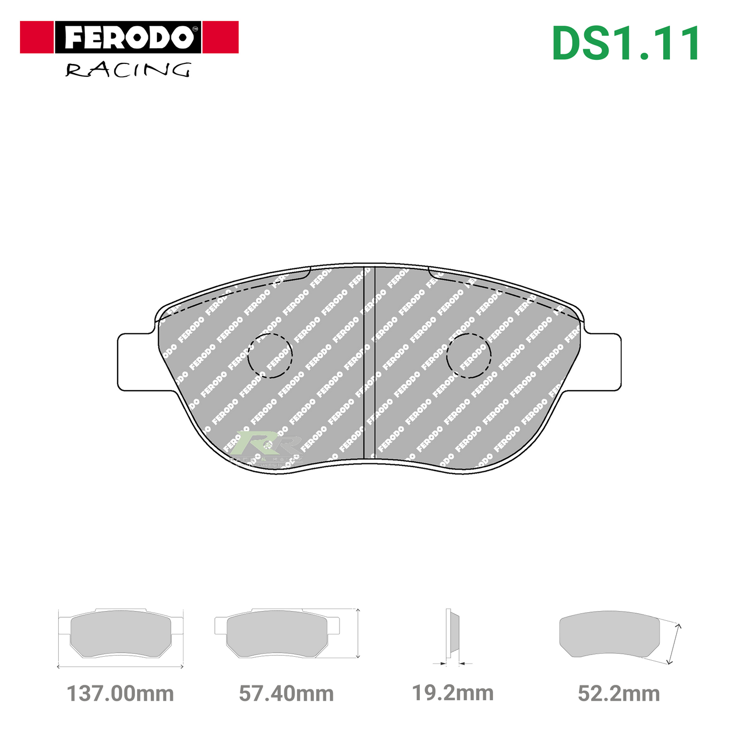 FCP1467W - (W) DS1.11 Brake Pads - Race and Rally