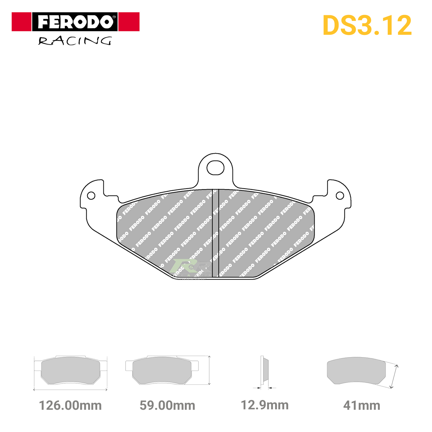 FCP1560G - (G) DS3.12 Brake Pads - Race and Rally