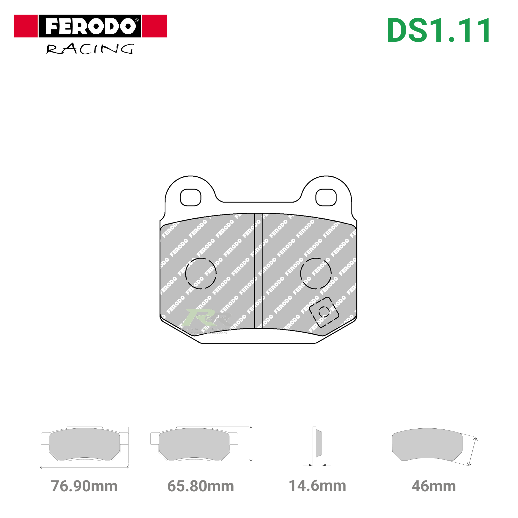 FCP1562W - (W/WB) DS1.11 Brake Pads - Race and Rally
