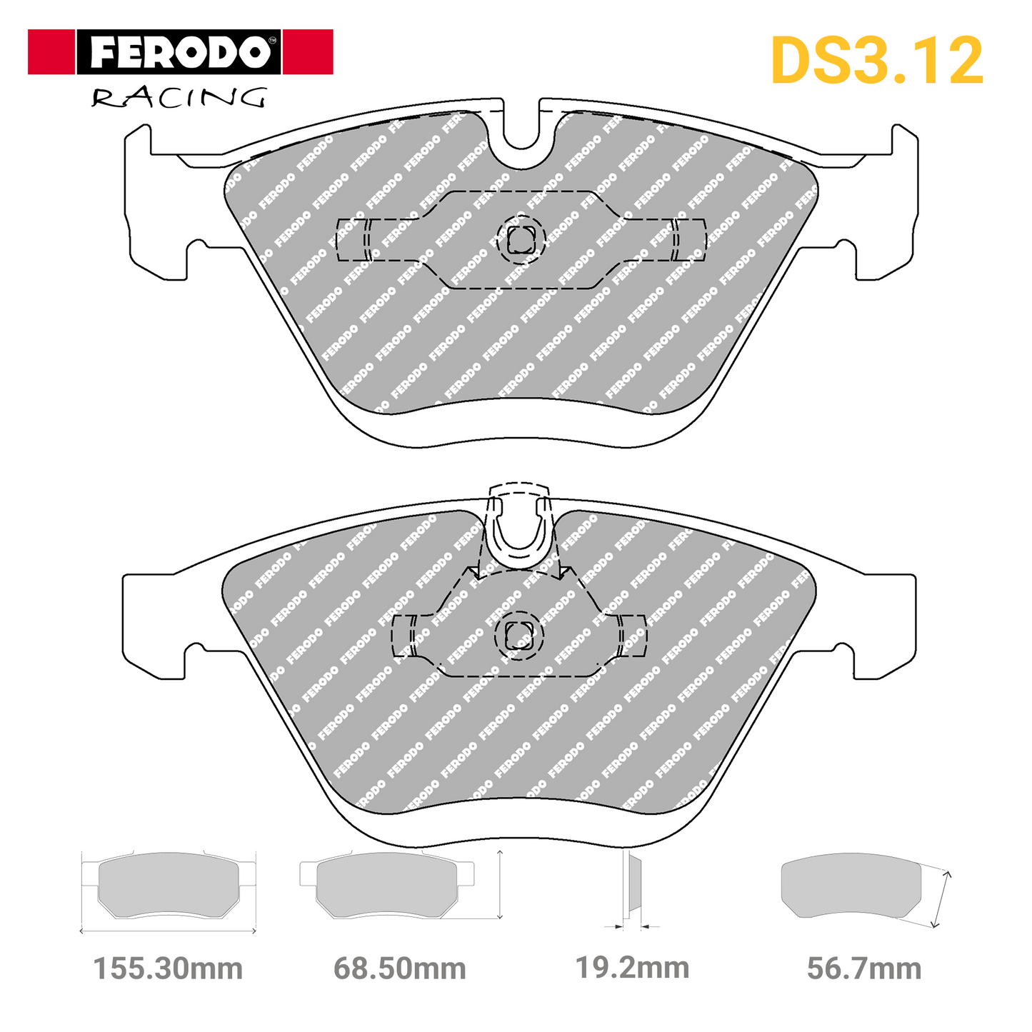 FCP1628G - (G) DS3.12 Brake Pads - Race and Rally